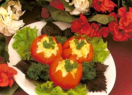 Готуємо помідори фаршировані сиром - рецепт з фото та описом