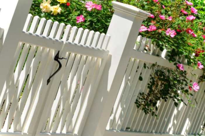 Оформлення паркану облагороджування рослинами та декоративними елементами